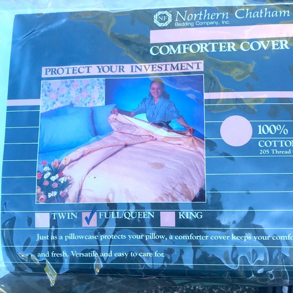 NIP! Full/Queen 100% Cotton White Comforter Cover.